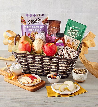 Fruit and Treats Gift Basket